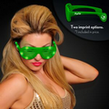 5 Day Custom Promo Green Light Up Slotted Sunglasses